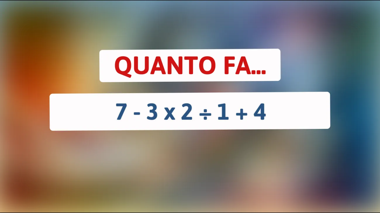 Metti alla prova il tuo ingegno: riesci a risolvere questo complicatissimo calcolo matematico? Puoi farlo solo se sei un vero genio!"