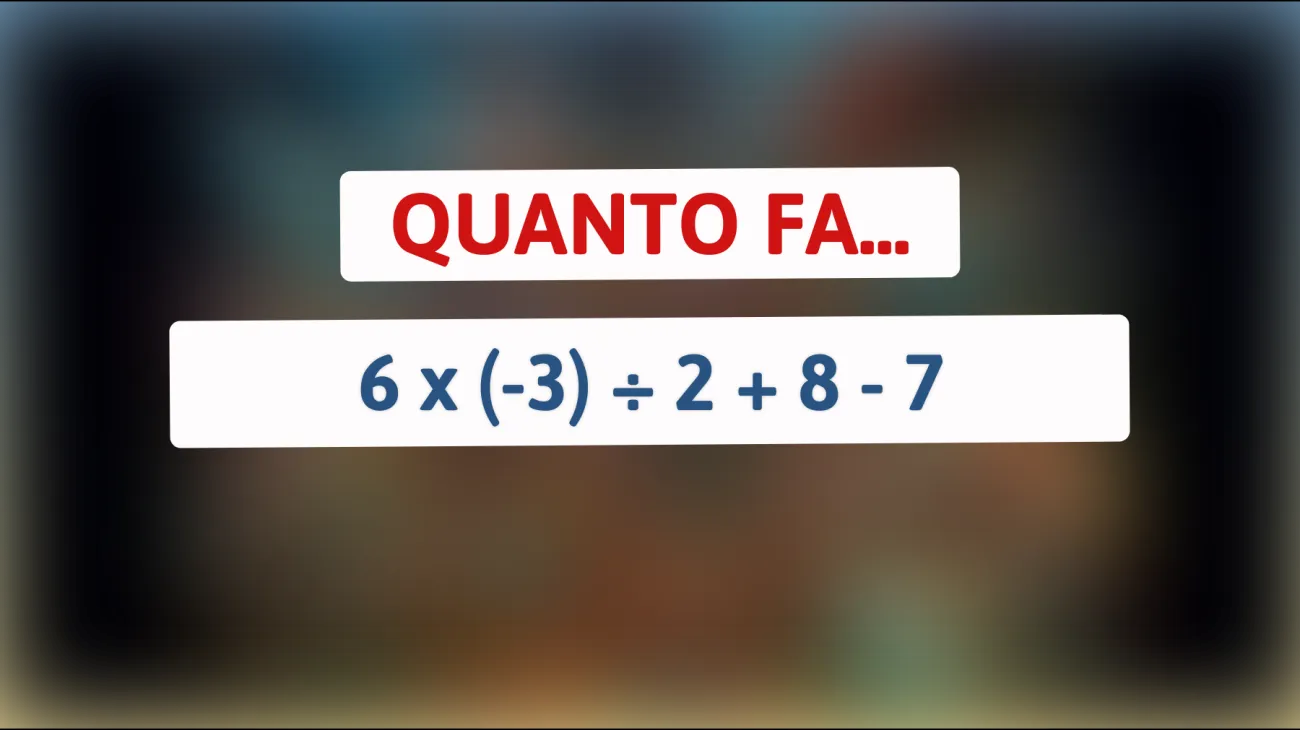 Solo i veri geni possono risolvere questo indovinello matematico in 5 secondi! Sfida il tuo quoziente intellettivo adesso!"