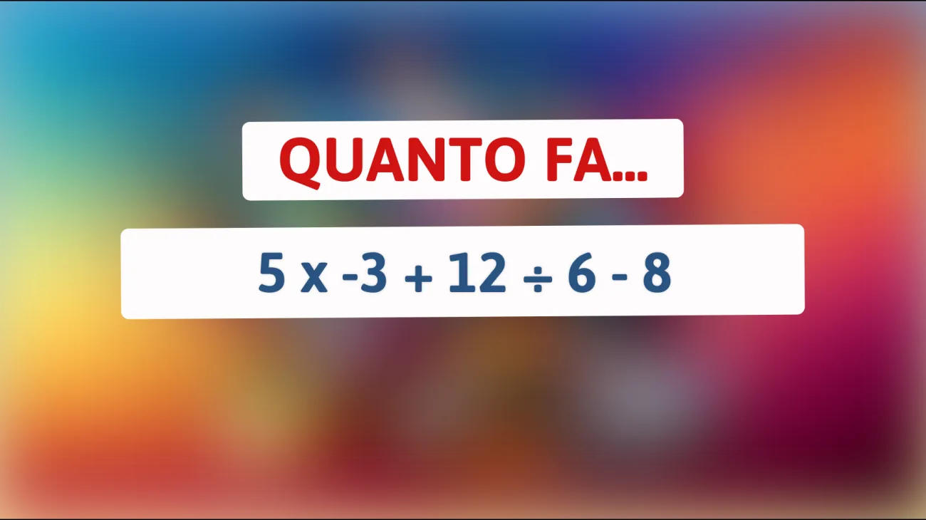 \"Sfida la tua intelligenza: riesci a risolvere questo intricato enigma matematico che ha confuso il 90% delle persone?\""