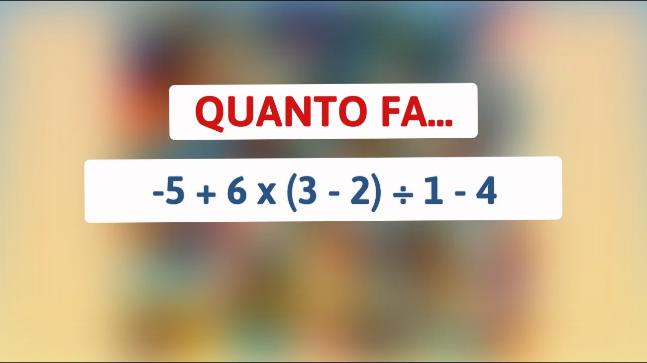 \"Sfida la tua mente: Solo i veri geni risolvono questo apparentemente semplice enigma matematico!\""