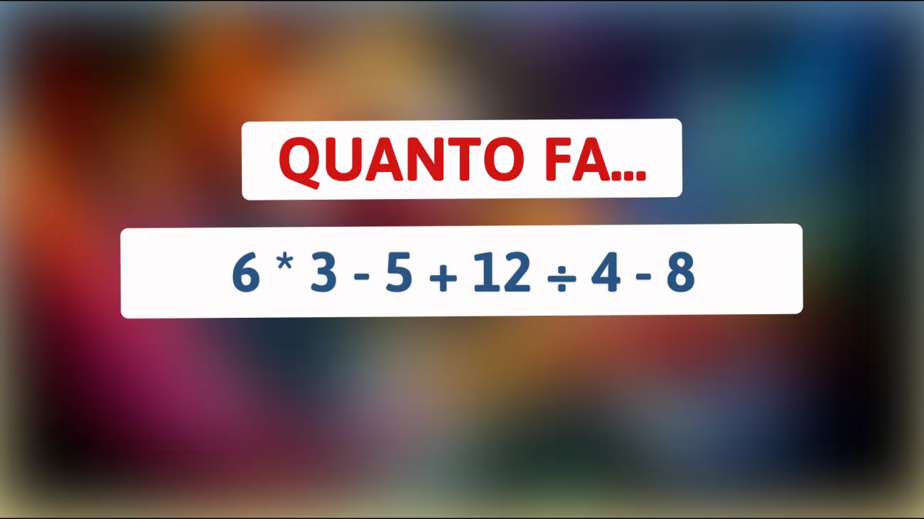 \"Solo il 2% delle persone riesce a risolvere questo enigma matematico: sei abbastanza intelligente?\""