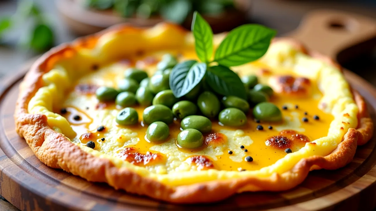 Frittatina rustica pecorino fave fresche"