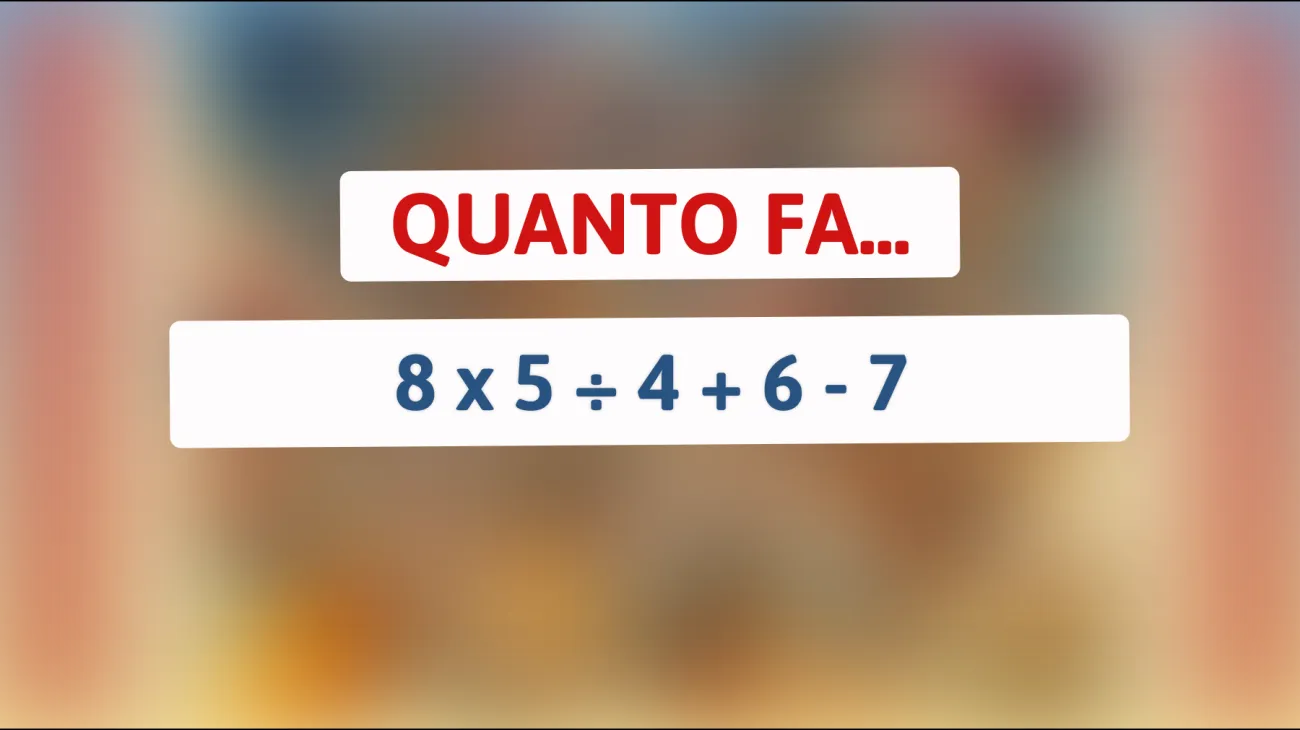 Scopri la risoluzione sorprendente: solo le menti più brillanti riusciranno a risolvere questo semplice \"enigma matematico\" che confonde tutti! Hai il coraggio di provarci?"