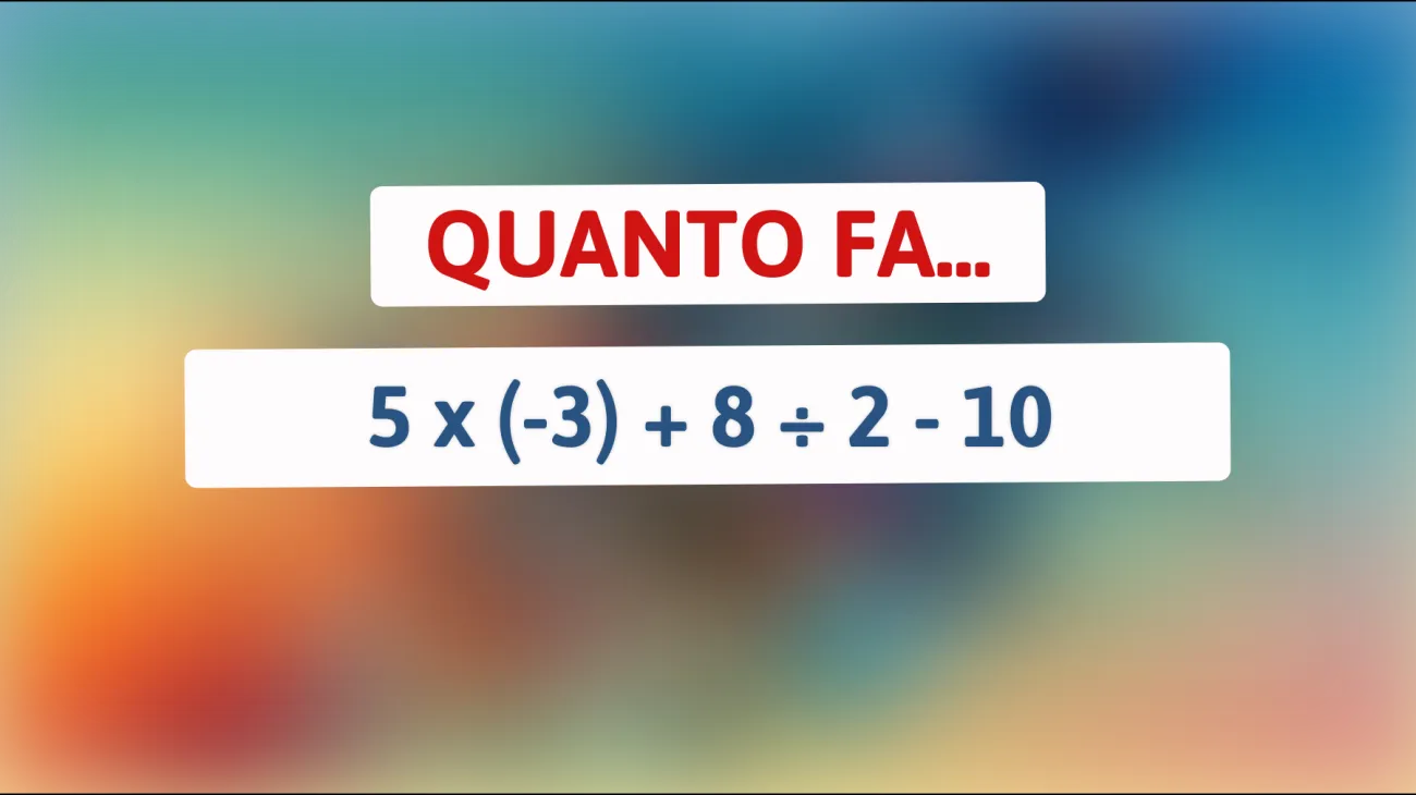 Sfida la tua intelligenza: Riesci a risolvere questo indovinello matematico che mette in crisi anche i più brillanti? Scoprilo ora!"