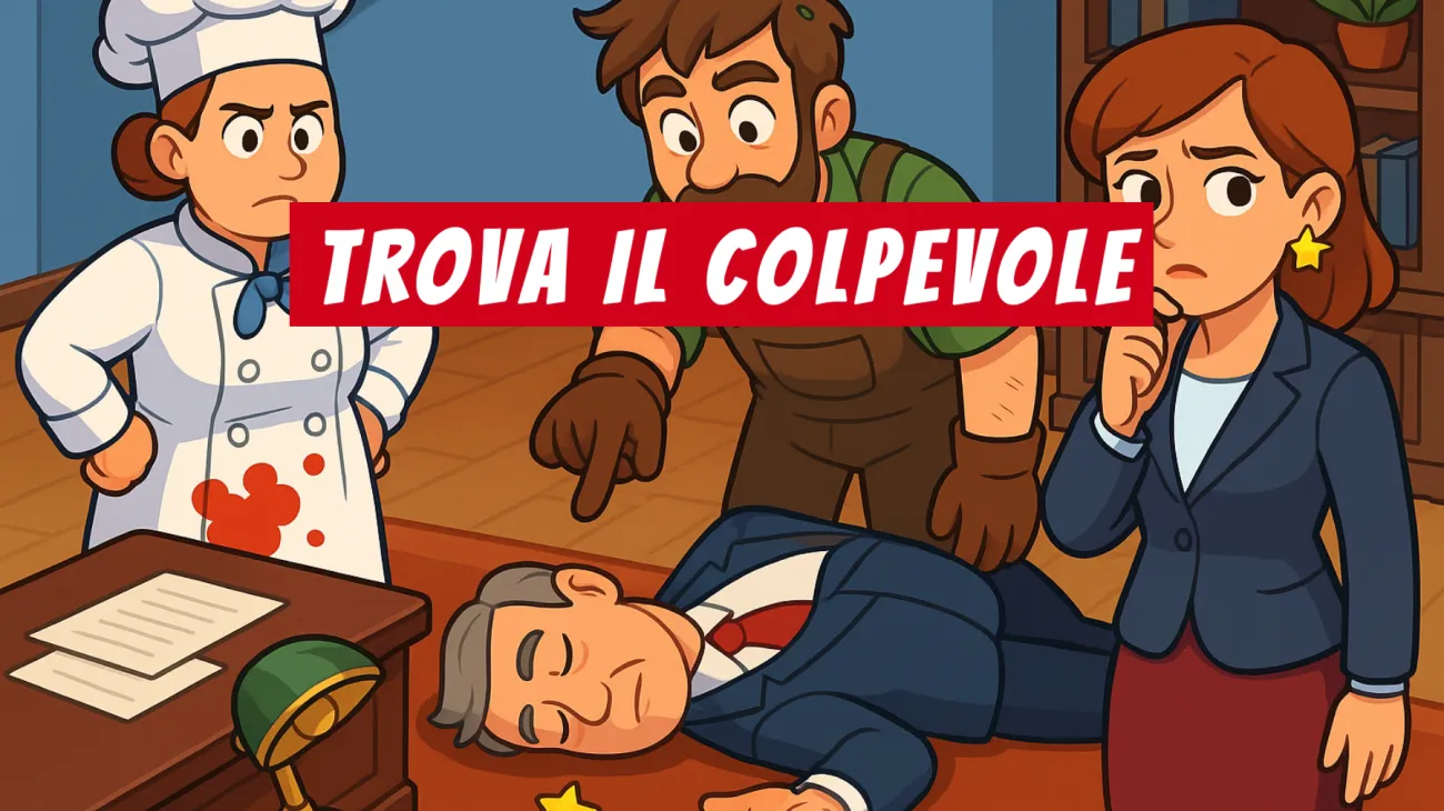 Solo i veri geni riescono a risolvere l’Enigma del Venerdì: tu saprai scoprire chi ha ucciso il direttore? Sfida la tua intelligenza!"