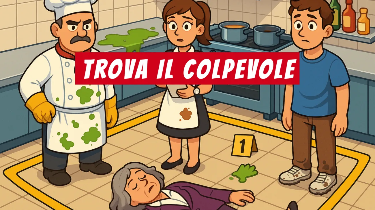 Solo per veri geni: riesci a smascherare l’assassino nella cucina mortale? Solo l’1% trova la soluzione!"