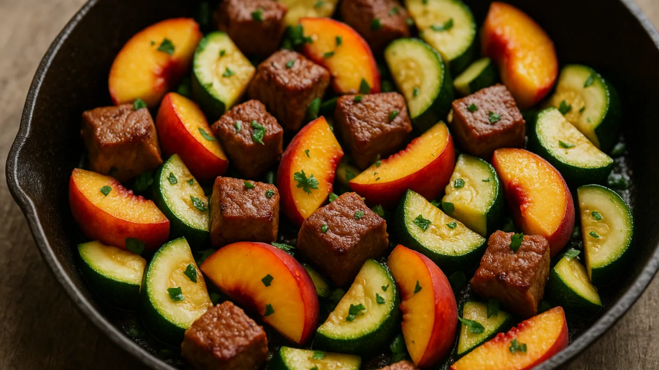 carne di cavallo pesche zucchine novelle"